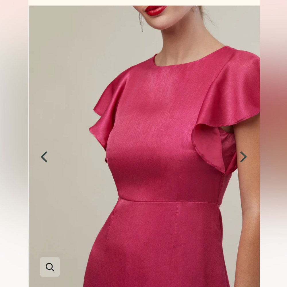 Rachel Parcell Flutter Sleeve Ruffle Midi Dress - Picture 3 of 9